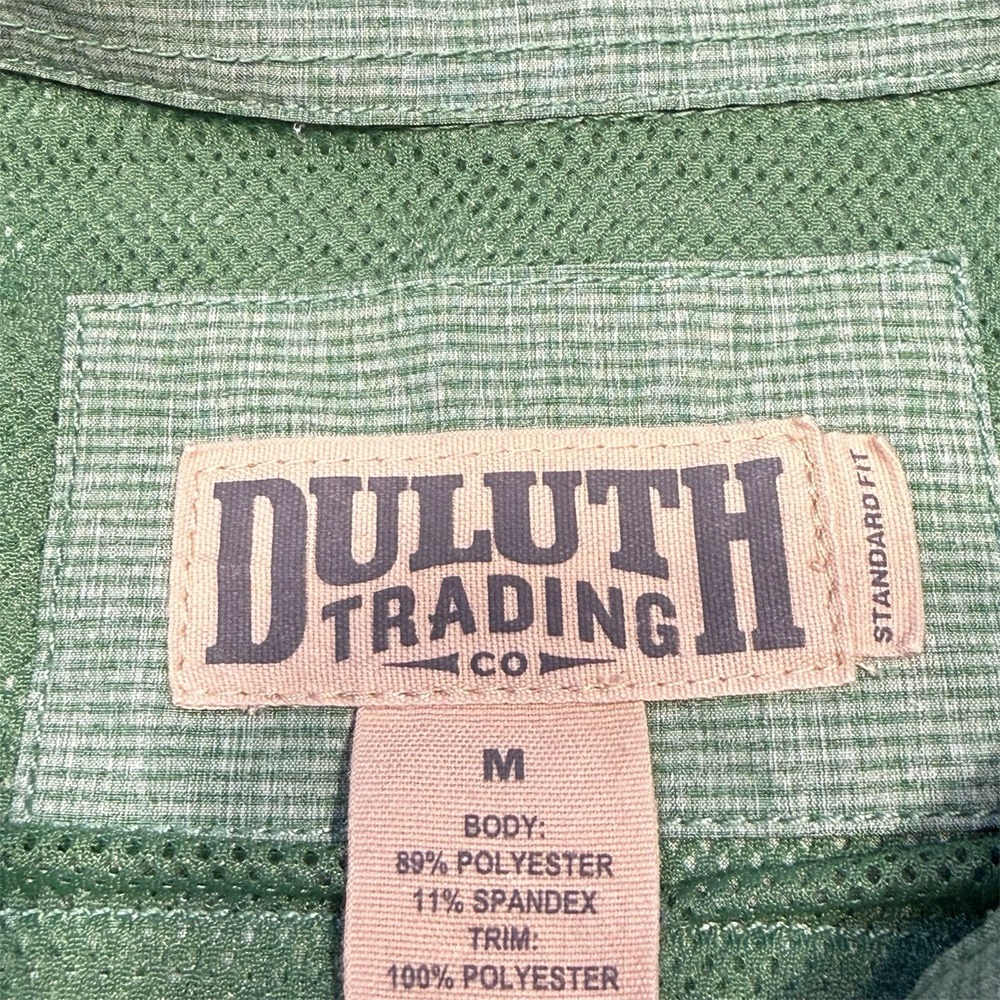 Duluth Trading Co Mens Medium Green Sol Survivor Short Sleeve Shirt - Picture 10 of 10